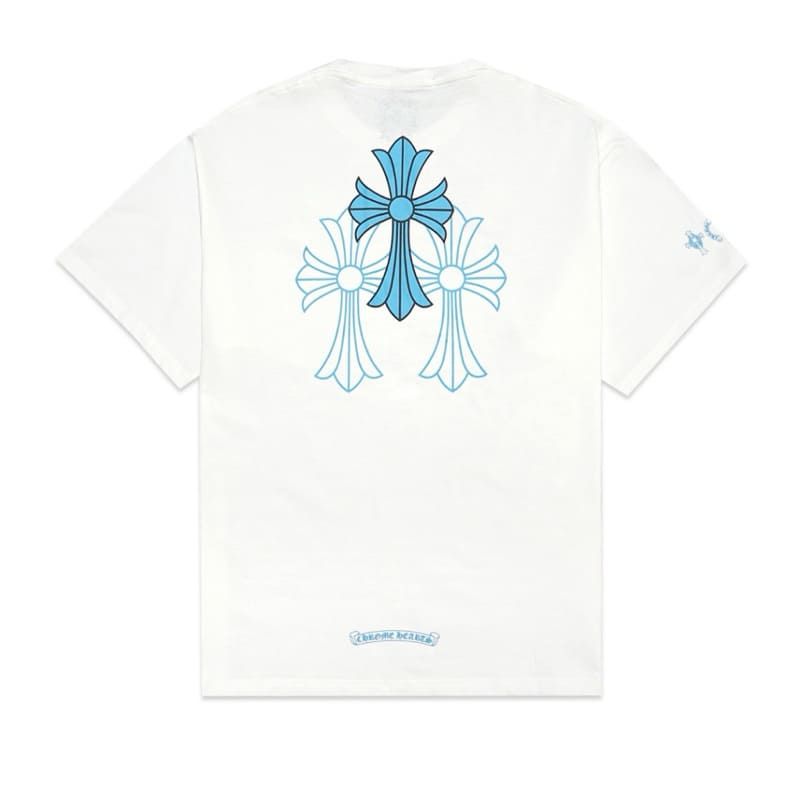 1 T-Shirt Chrome Hearts Triple Cross Logo White CH132 - Image 1