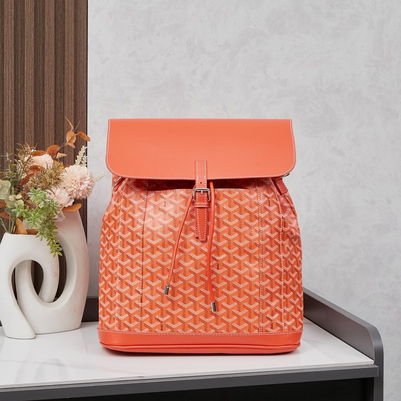 1 Goyard Alpin MM Backpack Orange Bag GYD013 - Image 1