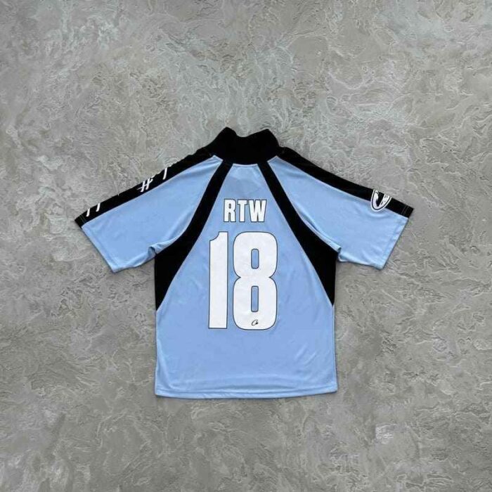 T-Shirt Corteiz Alcatraz Football Blue CZ027 - Image 3
