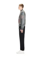 Ac Milan Grey Jacket Off White | Ac Milan Grey Varsity Jacket - Image 6